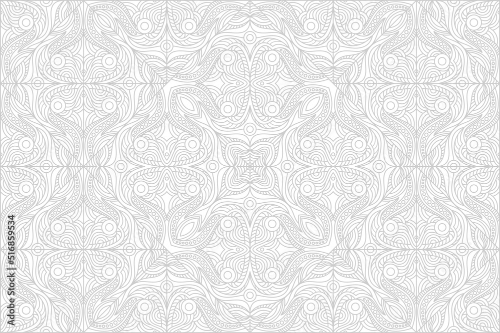 white line mandala background