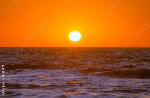 sunset on the sea