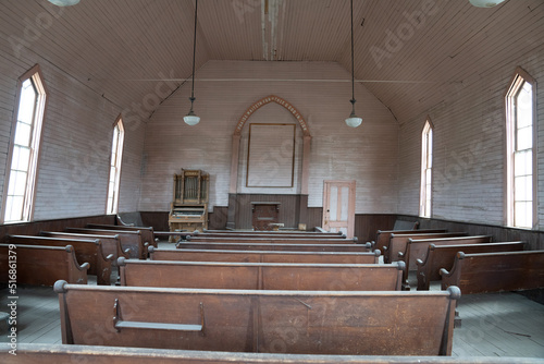Vintage Well Preserved Church In Bodie State Historic Park, California