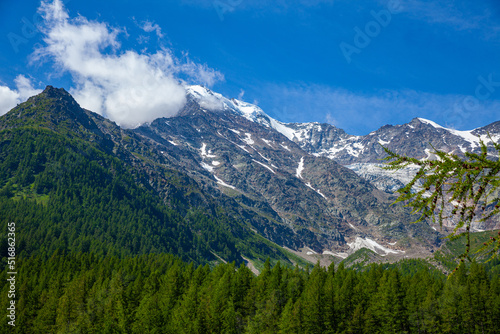 Picturesque panoramic view on Simplon pass in Switzerland © JackF