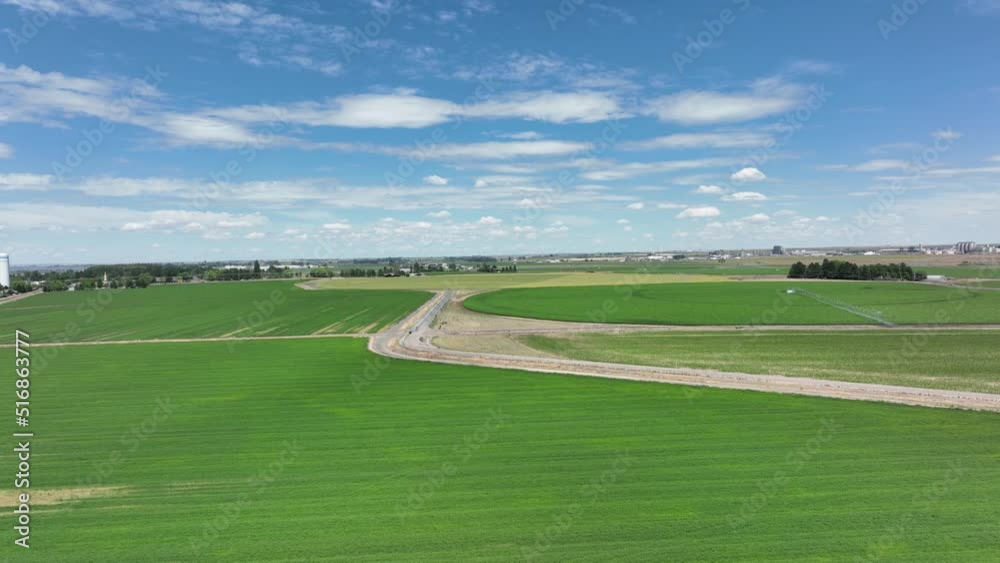 Aerial of wide open farm lands in Eastern Washington. Aerial of wide open farm lands in Eastern Washington.