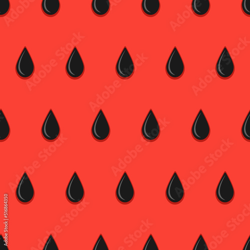 Watermelon pulp with seeds seamless pattern