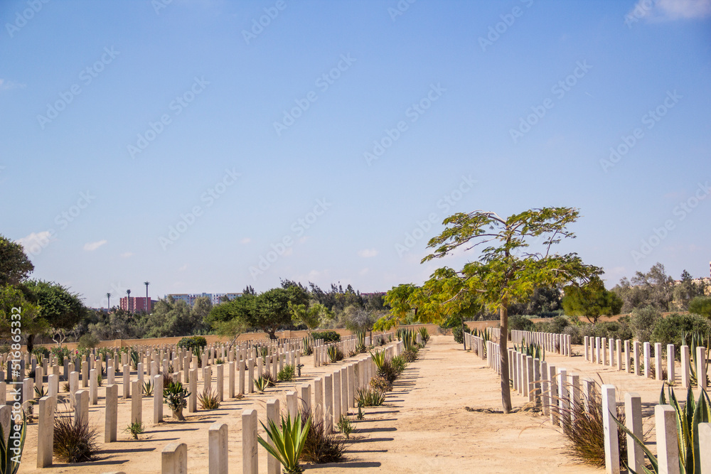 EL ALAMEIN - JANUARY 27: - Beautiful view of the Italian War Memorial in El Alamein, Egypt EL ALAMEIN - JANUARY 27: - Beautiful view of the Italian War Memorial in El Alamein, Egypt