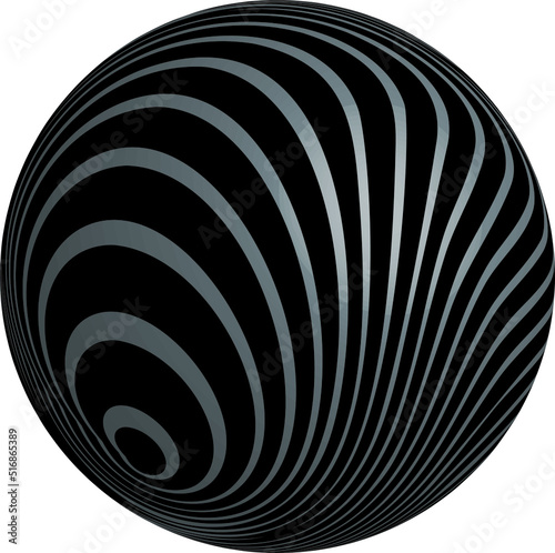 3d Abstract . Texture with wavy, billowy lines. Optical art background. Wave design black and white. Digital image with a psychedelic stripes. Vector illustration 