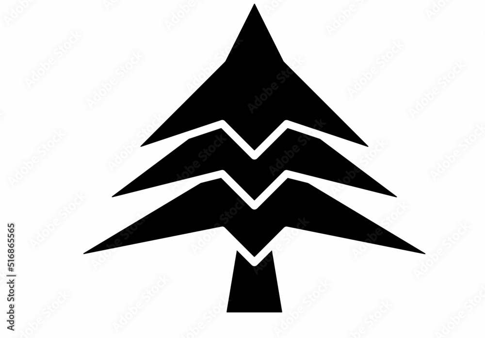 Fir tree icon isolated on white background Fir tree icon isolated on white background