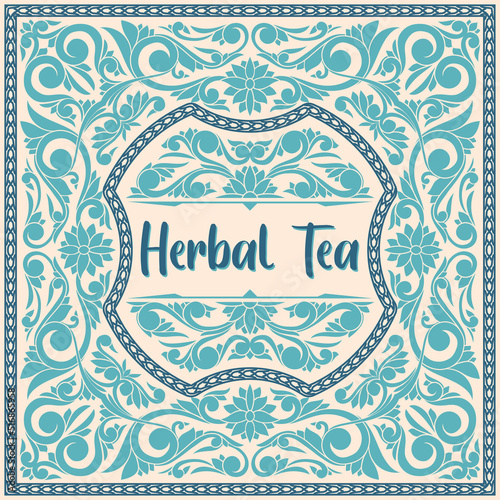 Vintage decorative ornate label design