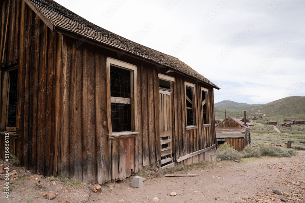 Old Mining Ghost Town In Bodie State Historic Park, California. A Popular Tourist Destination Near Bridgeport. Old Mining Ghost Town In Bodie State Historic Park, California. A Popular Tourist Destination Near Bridgeport.