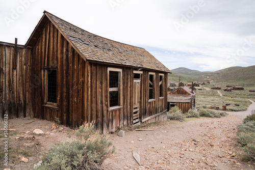 Old Mining Ghost Town In Bodie State Historic Park, California. A Popular Tourist Destination Near Bridgeport.