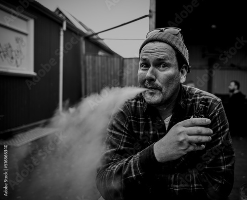 portrait of a man with a sword