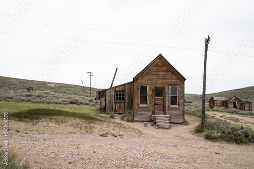 Old Mining Ghost Town In Bodie State Historic Park, California. A Popular Tourist Destination Near Bridgeport.