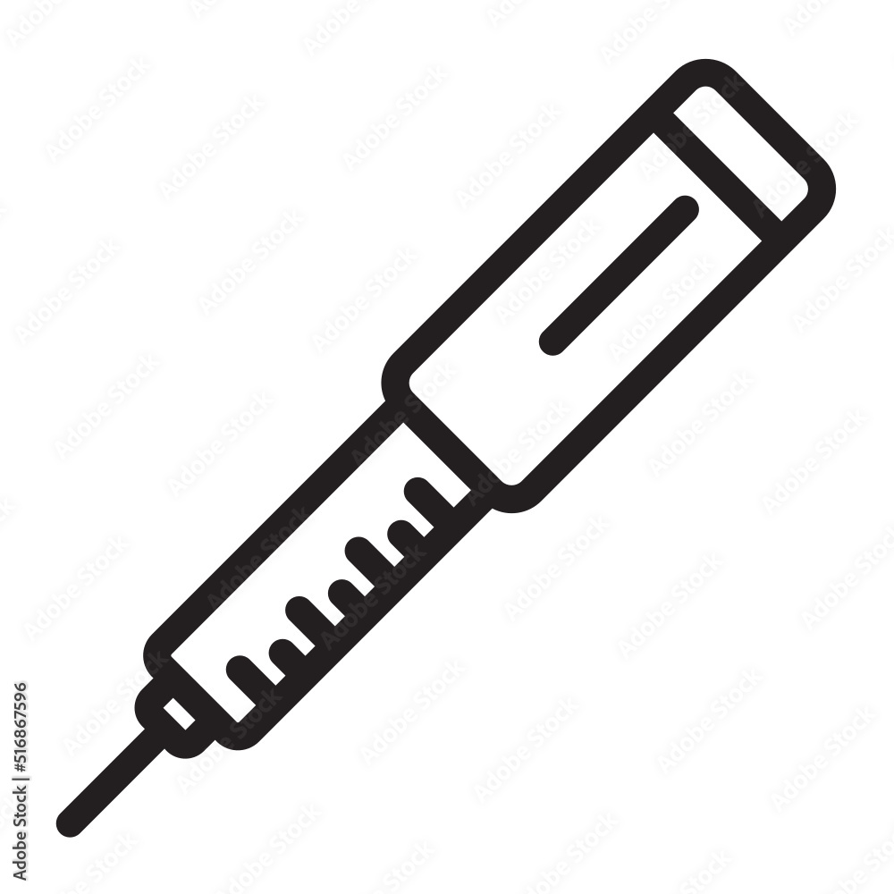 insulin line icon insulin line icon