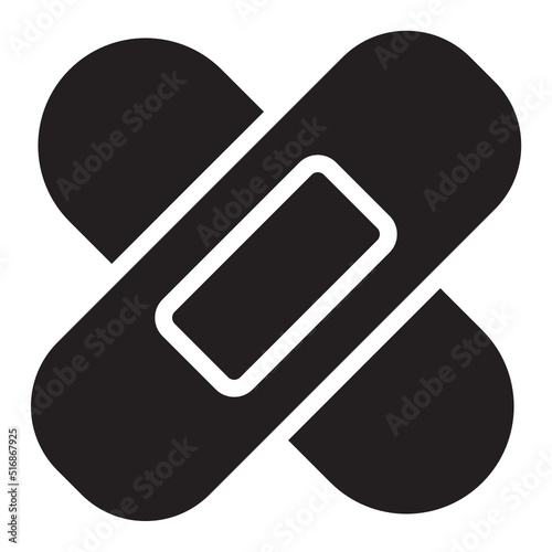 band aid glyph icon