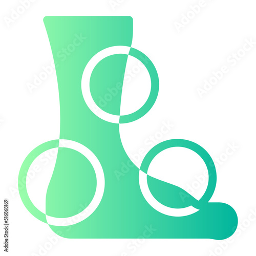 foot gradient icon
