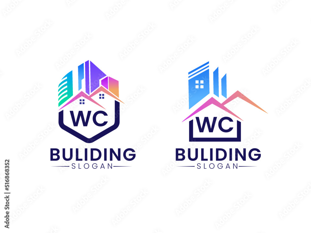 WC Creative real estate logo, WC Construction WC Architecture WC