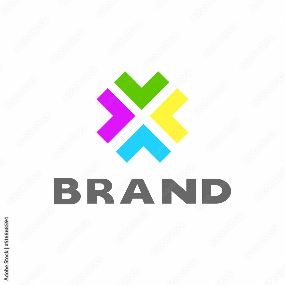 Obraz premium Teamwork union people logo vector