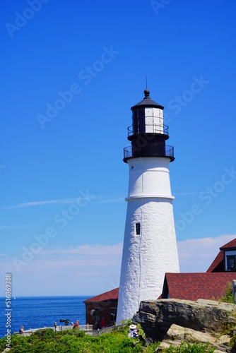 The Portland Head Lighthouse in Cape Elizabeth, Maine, USA
