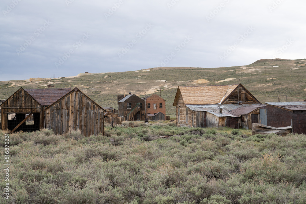 Old Mining Ghost Town In Bodie State Historic Park, California. A Popular Tourist Destination Near Bridgeport.