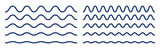 Wiggly squiggle lines vector. Wiggle waves icon set.