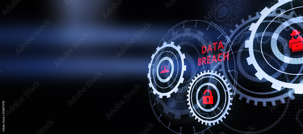 Fototapeta premium Cyber security data protection business technology privacy concept. 3d illustration