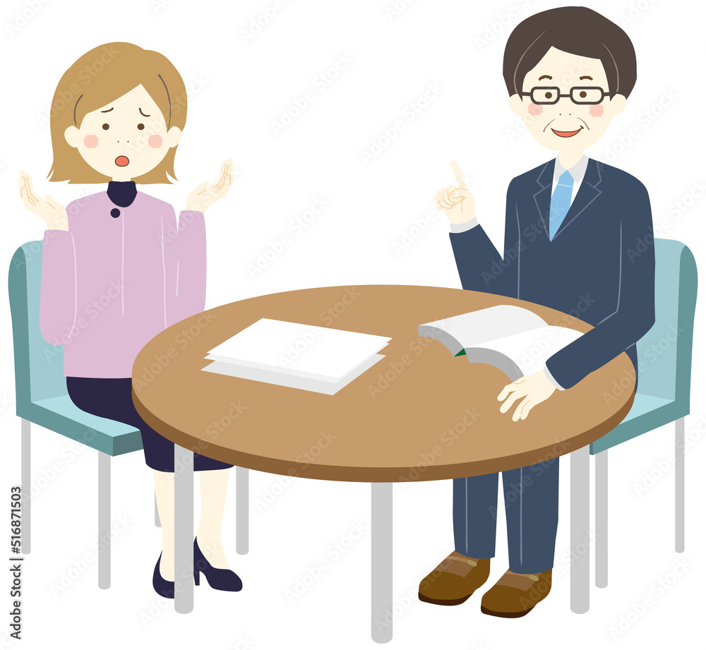 相談する女性 相談する女性