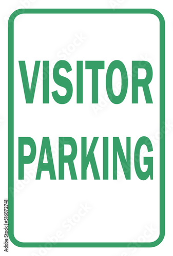 visitor parking sign ( parking sign with text )