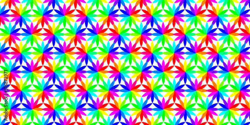 Psychedelic pattern. Colorful geometrical vector. Seamless beach theme. Can be used for textile, background, paper, and others.
