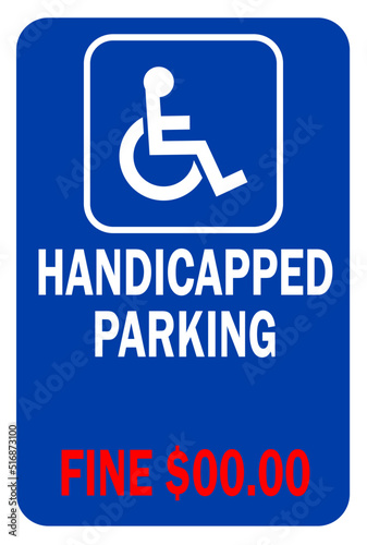 handicap parking sign, handicap reserved parking sign , disabled person parking sign, wheelchair parking sign