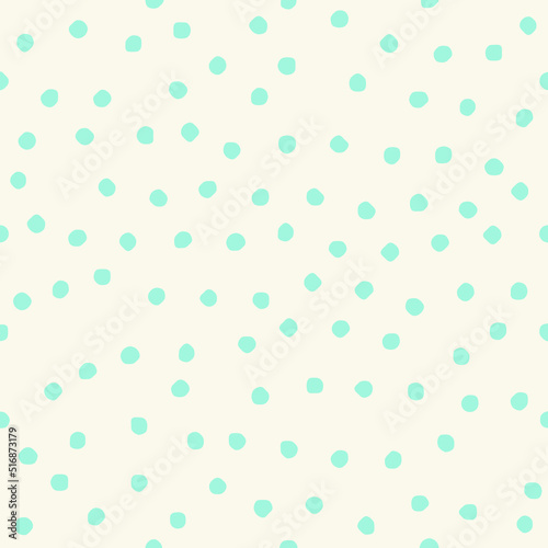 Random polka dots. Seamless pattern. For textile, fabric, background, wallpaper, poster, banner, etc. Vector EPS 8.
