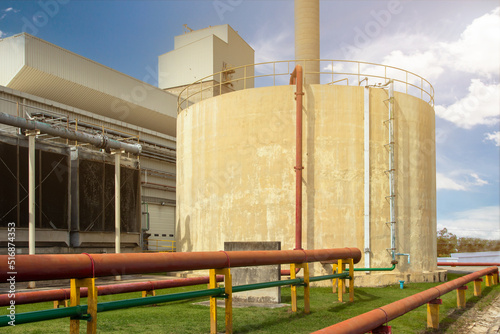 Large water tank for fire fighting in industrial process,safety first