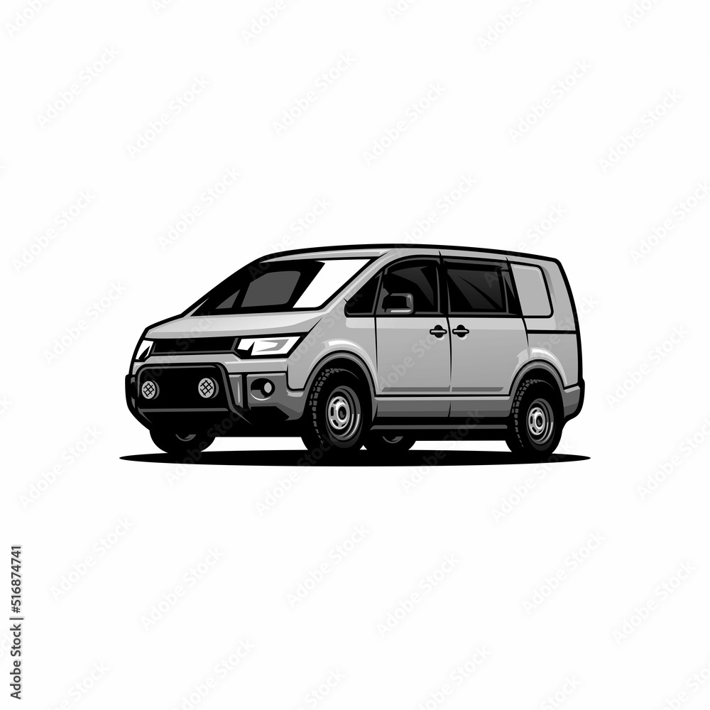 SUV, travel van car illustration vector