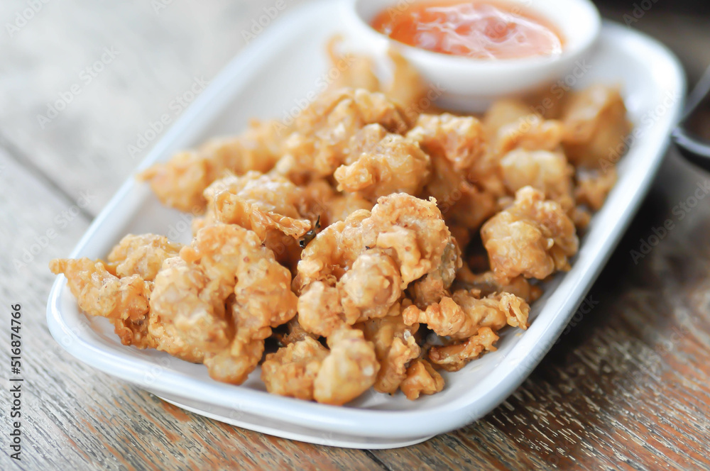 deep fried chicken dish, fried chicken or Crispy chicken pop or Chicken Pop deep fried chicken dish, fried chicken or Crispy chicken pop or Chicken Pop
