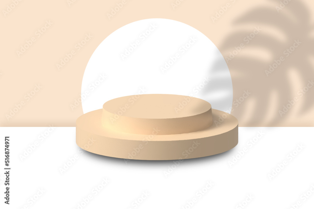3d rendering realistic podium on orange background 3d rendering realistic podium on orange background