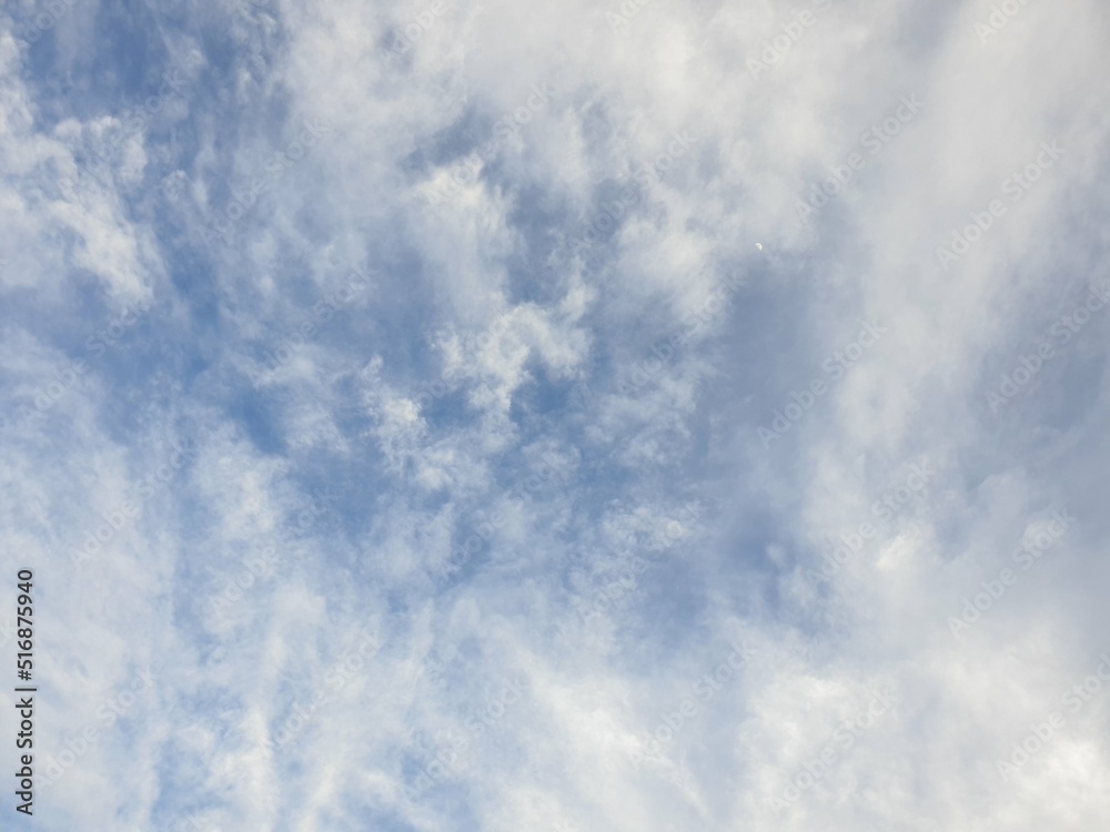 Many white clouds in the blue sky background.meteorology Many white clouds in the blue sky background.meteorology
