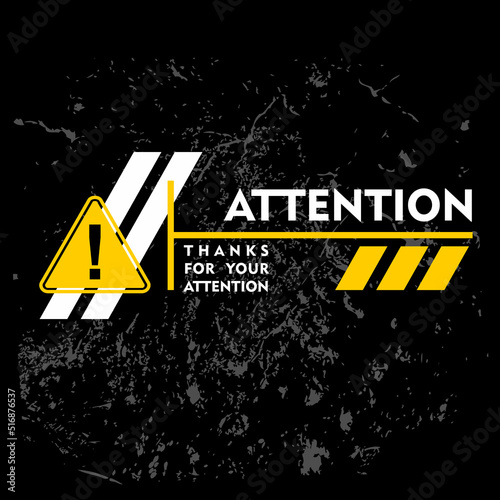 Attention, sign and poster  vector