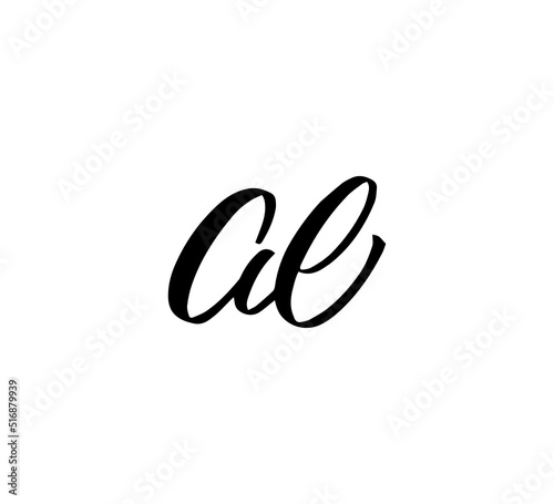 Vector Initial Letters Logo Handlettering Calligraphy Style  ae photo