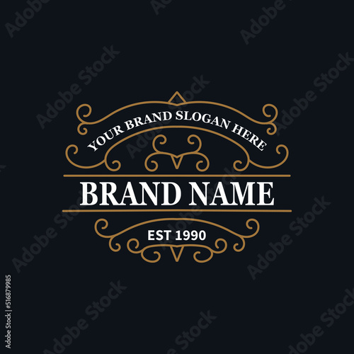 Flourish frame for label design  logo design  product quality design  brand logo design