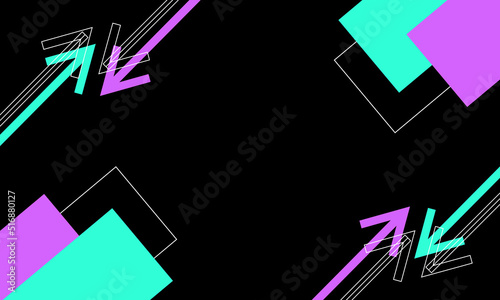 black abstract background with shape. neon background concept.