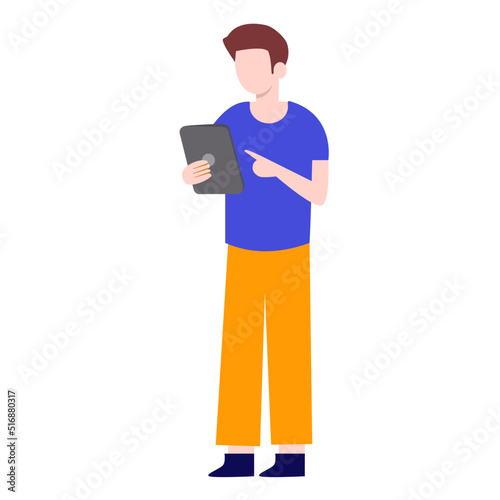 worker with iPad.