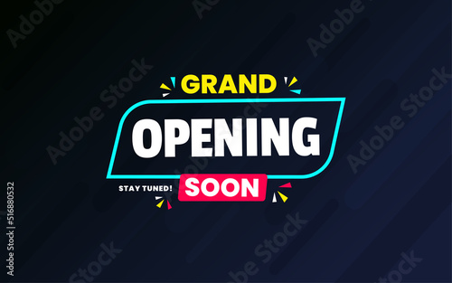 Grand opening soon sale poster sale banner design template with 3d editable text effect