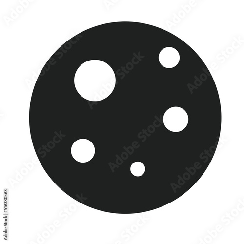 Full Moon with Solid Icon