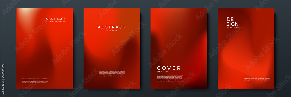 Obraz premium Abstract gradient texture background with dynamic blurred effect. Minimal gradient background with modern trendy red color for presentation design, flyer, social media cover, web banner, tech poster