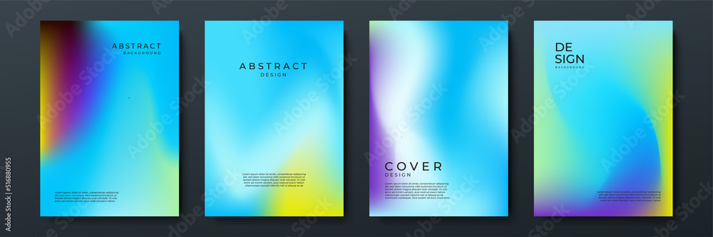 Abstract gradient texture background with dynamic blurred effect. Minimal gradient background with modern light blue color for presentation design, flyer, social media cover, web banner, tech poster