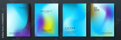 Abstract gradient texture background with dynamic blurred effect. Minimal gradient background with modern light blue color for presentation design, flyer, social media cover, web banner, tech poster © SyahCreation