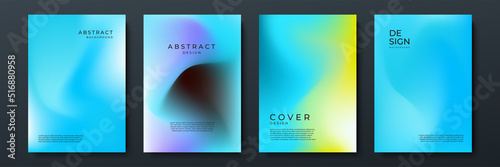 Abstract gradient texture background with dynamic blurred effect. Minimal gradient background with modern light blue color for presentation design, flyer, social media cover, web banner, tech poster