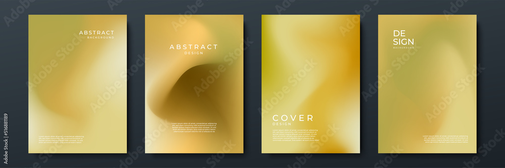 Fototapeta premium Abstract gradient texture background with dynamic blurred effect. Minimal gradient background with modern gold bronze color for presentation design, flyer, social media cover, web banner, tech poster