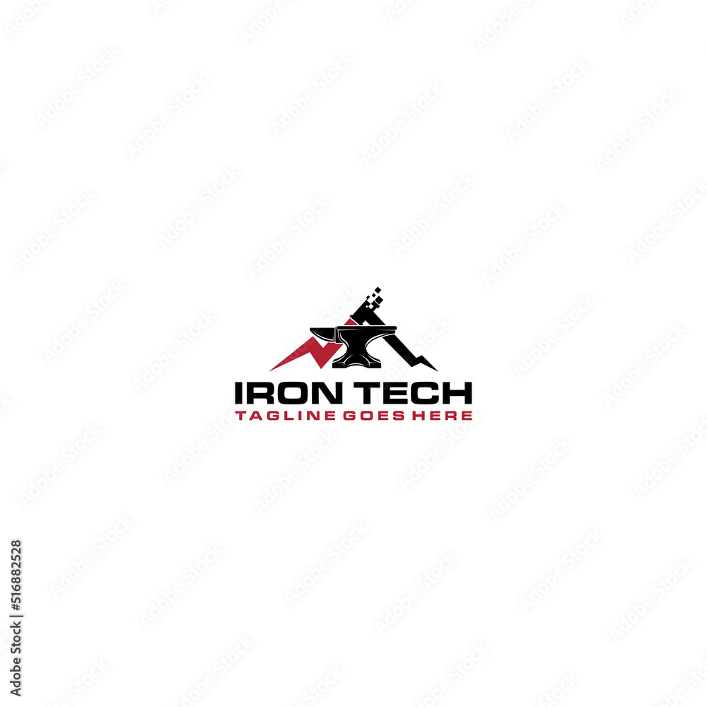 Iron Tech Logo Sign Design