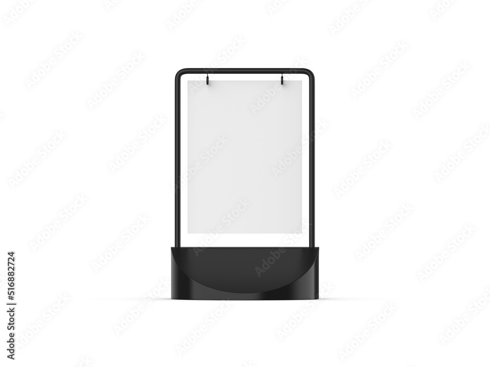 Swinger pavement double sided blank white Board for mock up and branding presentation, budget pavement sign. Ideal for pubs and shops. 3d render illustration. Swinger pavement double sided blank white Board for mock up and branding presentation, budget pavement sign. Ideal for pubs and shops. 3d render illustration.