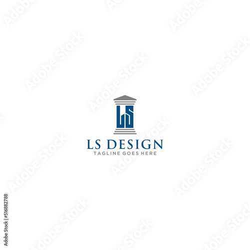 LS Initial Law Firm Logo Sign Design