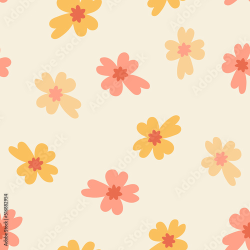 Floral seamless pattern. Colorful surface design