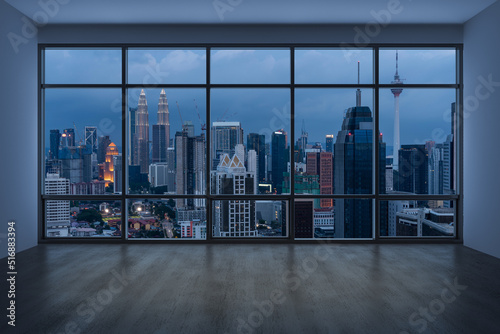 Photography Empty room Interior Skyscrapers View Malaysia
